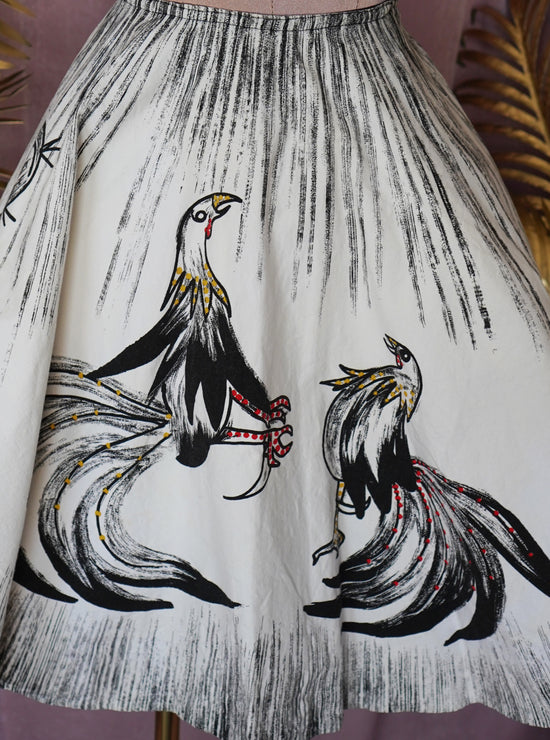 Mexican 1950s Rooster Circle Skirt
