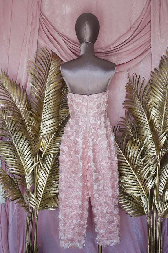Load image into Gallery viewer, Kenley Collins 3D Rose Print Pink Jumpsuit
