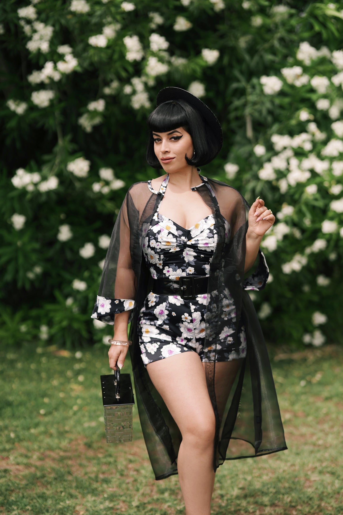Load image into Gallery viewer, Eartha Playsuit Set in Floral Print
