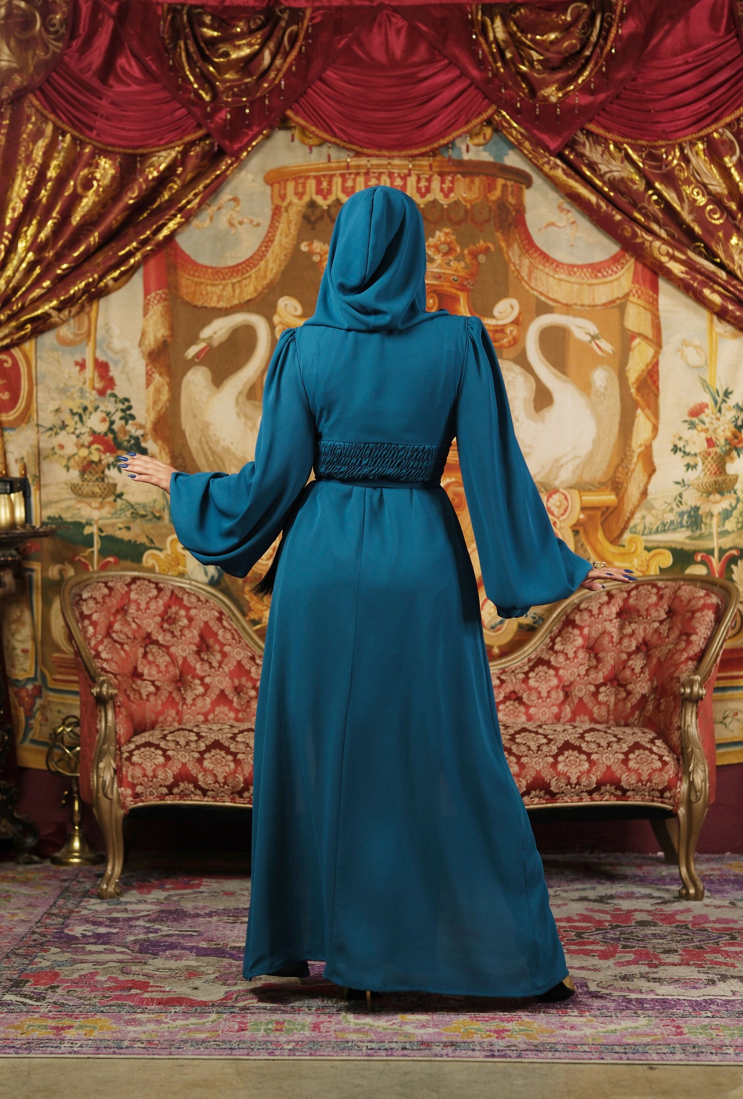 Load image into Gallery viewer, Lilith Gown (Teal)
