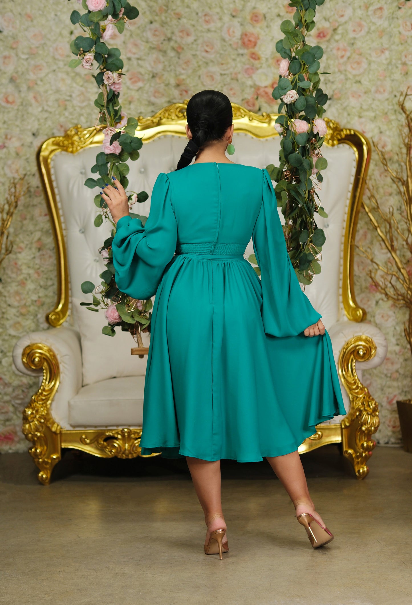 Load image into Gallery viewer, Zelda Dress (Jade/Green)
